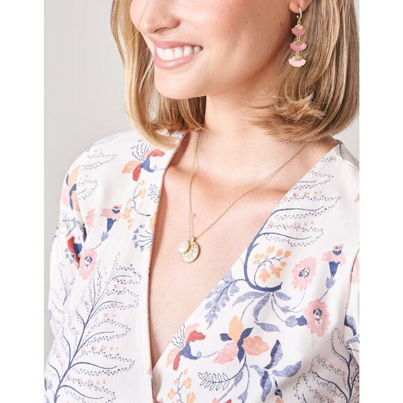 Spartina 449 Bevin Wrap Dress Bellinger Floral Branch Size XS - Picture 4 of 11